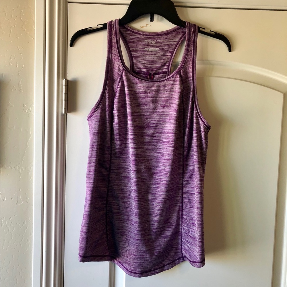 Purple racer back workout top